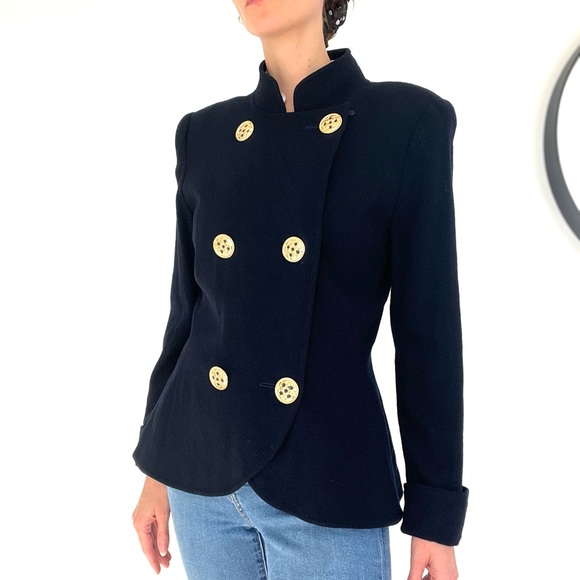 ALBERT NIPON Navy Blue Riding Blazer Jacket - Picture 3 of 5